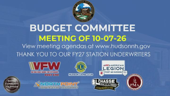 Thumbnail image for Budget Committee Meeting of 10-07-26