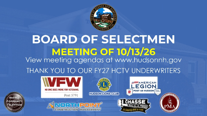 Thumbnail image for Board of Selectmen Meeting of 10-13-26