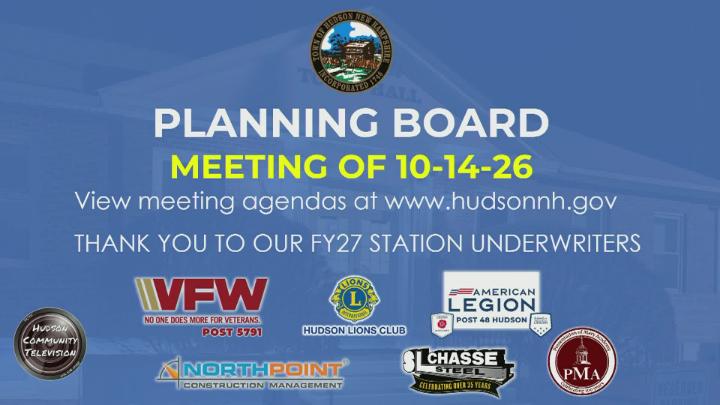 Thumbnail image for Planning Board Meeting of 10-14-26