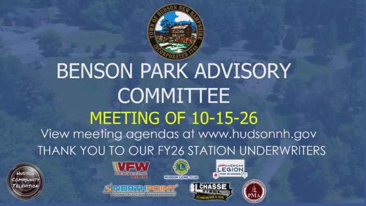 Thumbnail image for Benson Park Advisory Committee Meeting of 10-15-26