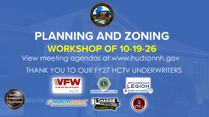 Thumbnail image for Planning and Zoning Workshop of 10-19-26