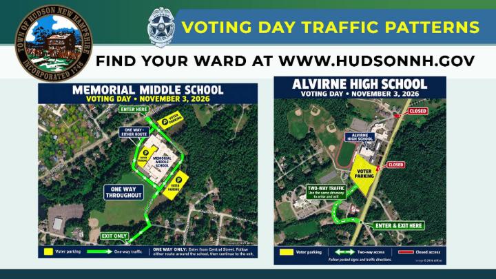 Thumbnail image for Hudson Police Department - Voting Day Traffic Pattern PSA