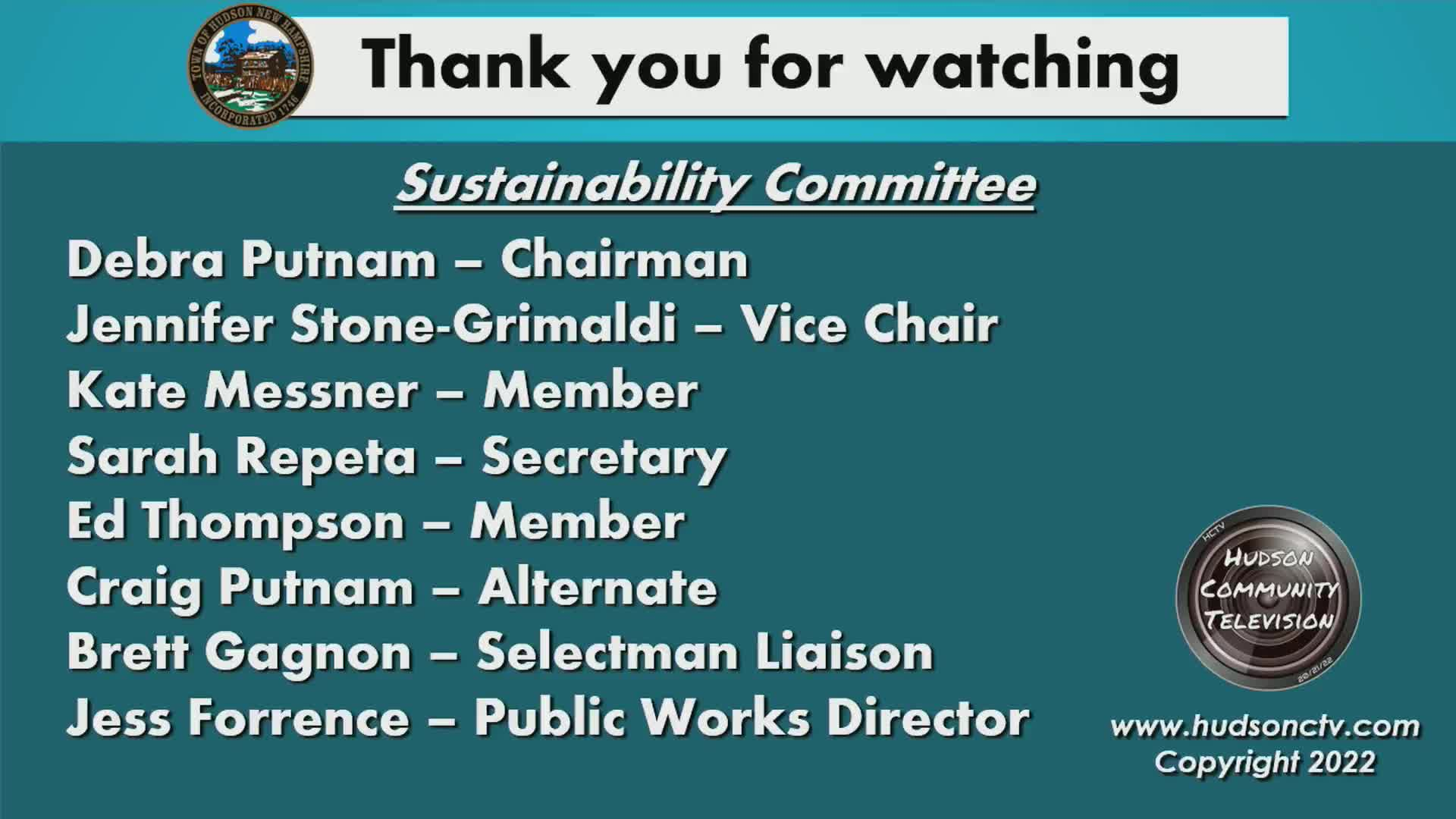 Navigate to Sustainability Committee 03-28-22
