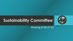 Navigate to Sustainability Committee 06-27-22