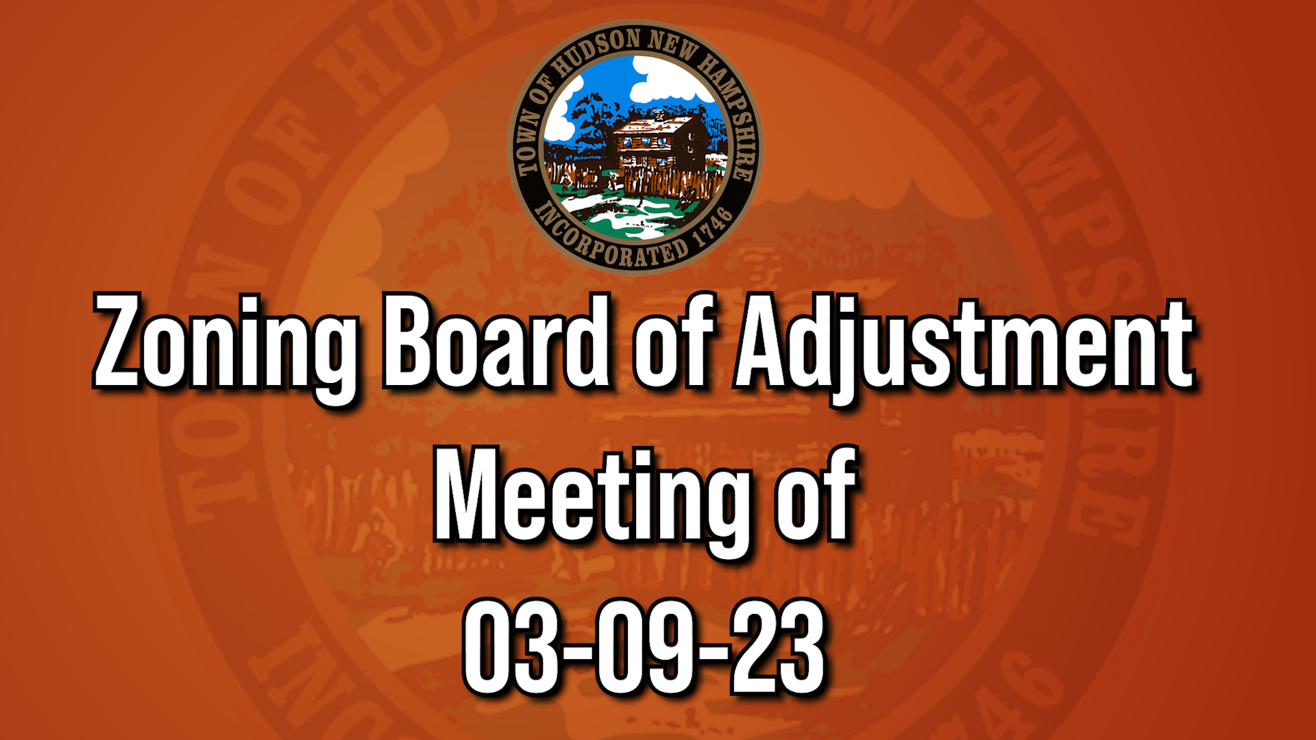 Navigate to Zoning Board of Adjustment Meeting of 03-09-23